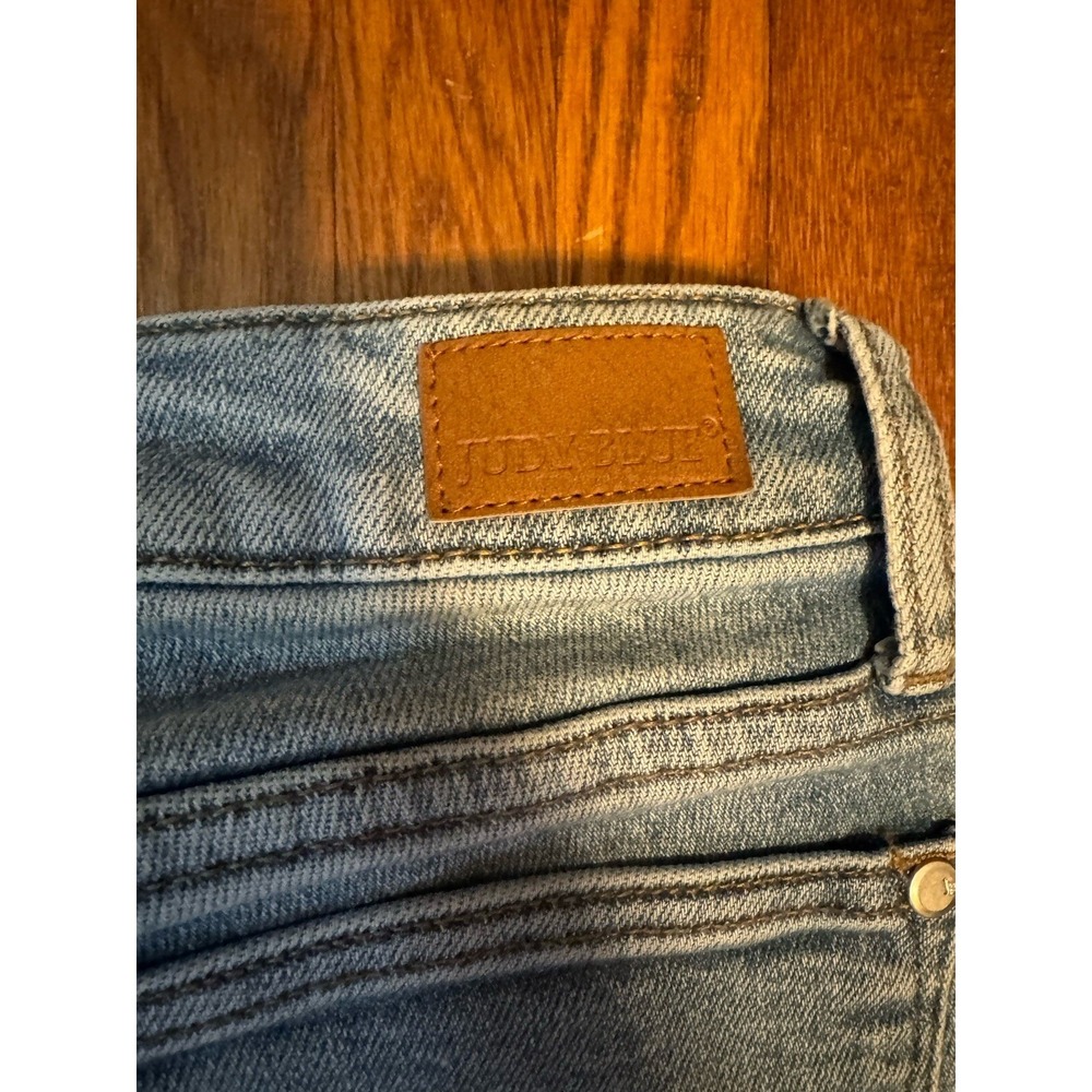 Judy Blue Jeans Women 7/28 Skinny Fit Fray Hem Medium Wash Stretch Denim 27x25 - Picture 10 of 10